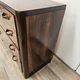 Art Decò chest of drawers from the 1940s in mahogany and briar