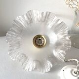 Ruffled glass pendant light