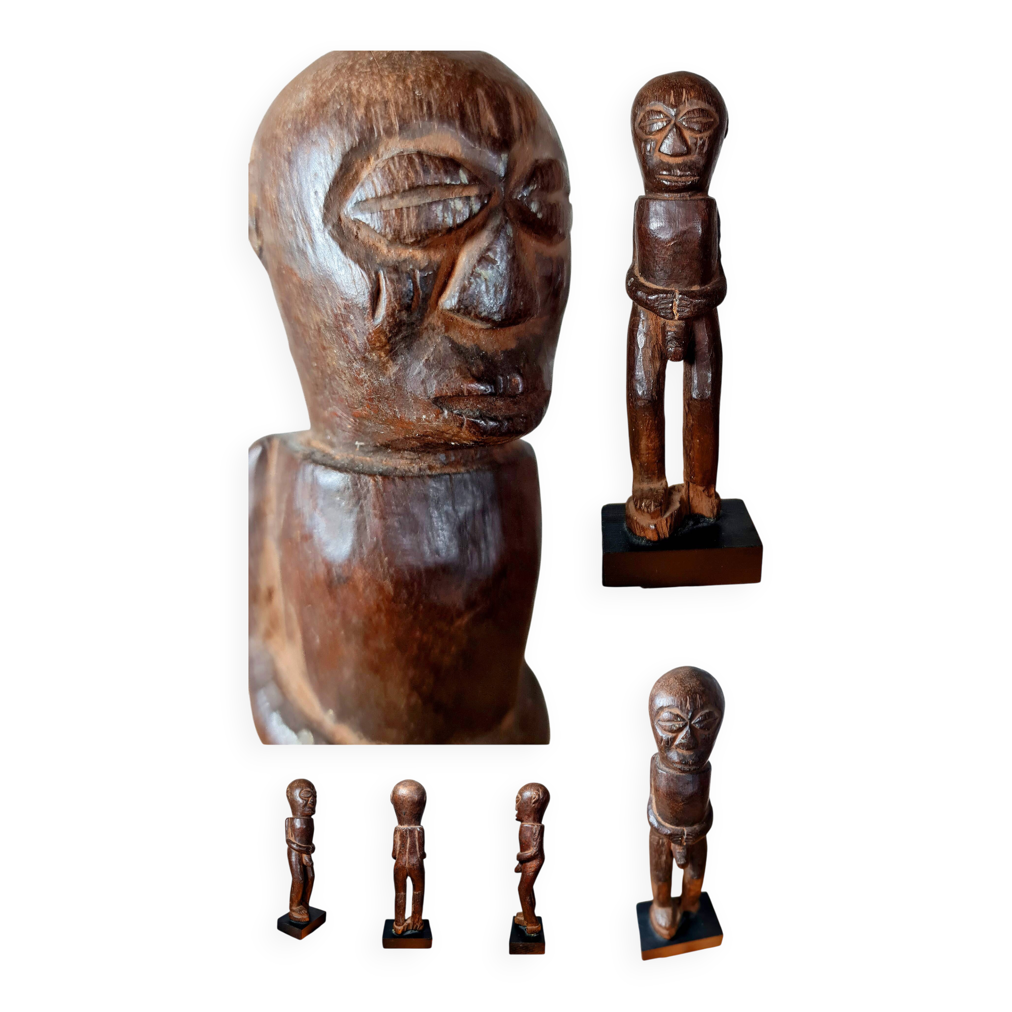 Old Fon statuette on a base, Benin
