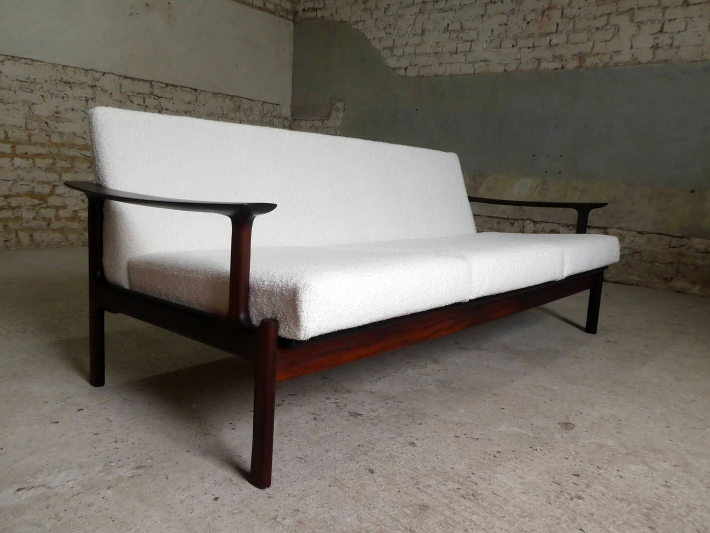 Rosewood sofa by edvard valentinsen for fraska, denmark, 1960