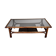 Bamboo coffee table canage and smoked glass