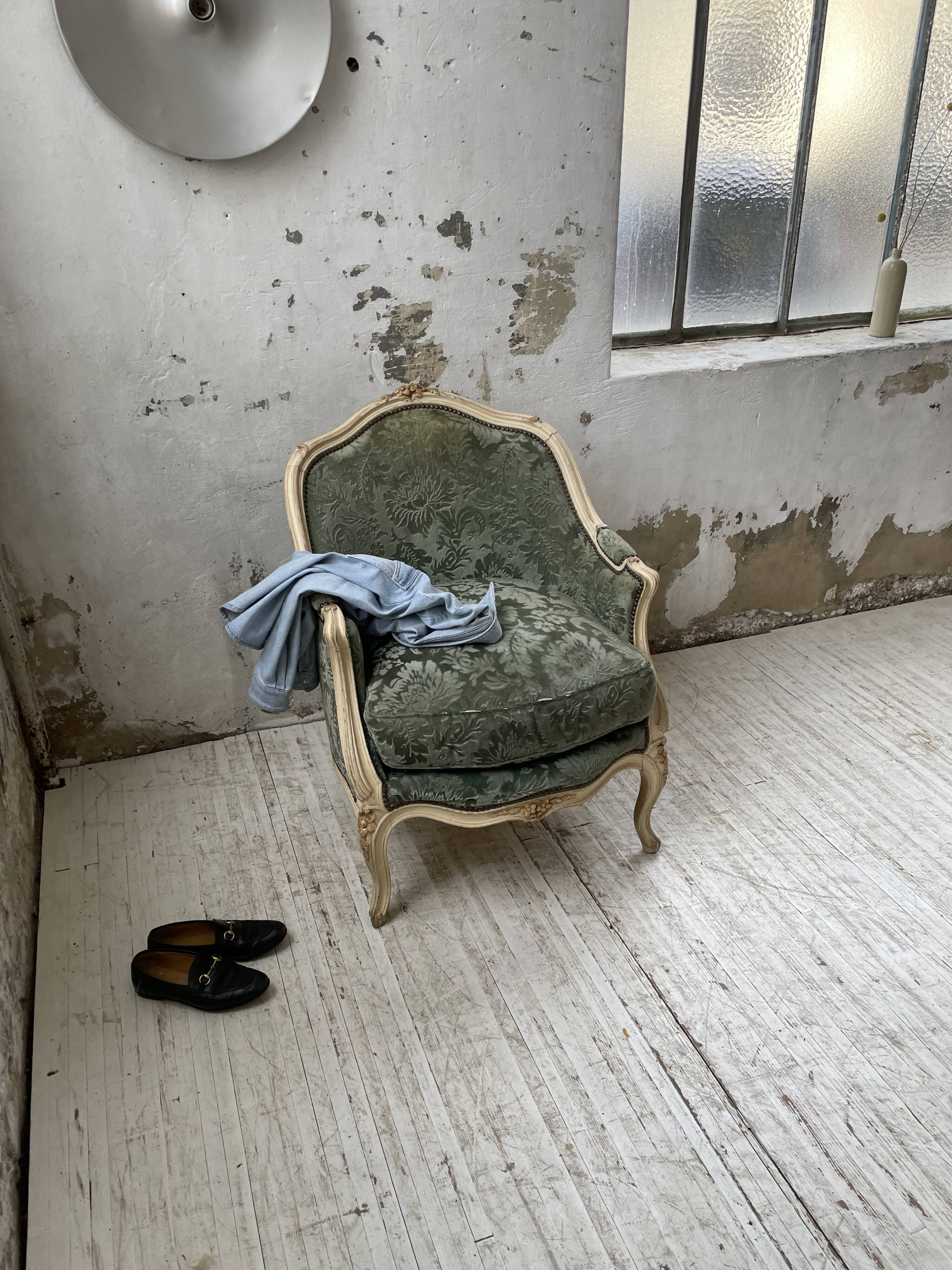 Louis XV shepherdess armchair