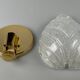 60s 70s Wall Sconce Wall Lamp Glass Brass Leaf Space Age Design