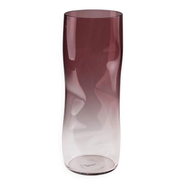 Vintage vase from the 1980s in Man. Barbini Murano glass.