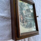 Small walnut key cabinet