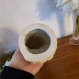 Religious statuette of the Virgin Mary in bisque porcelain