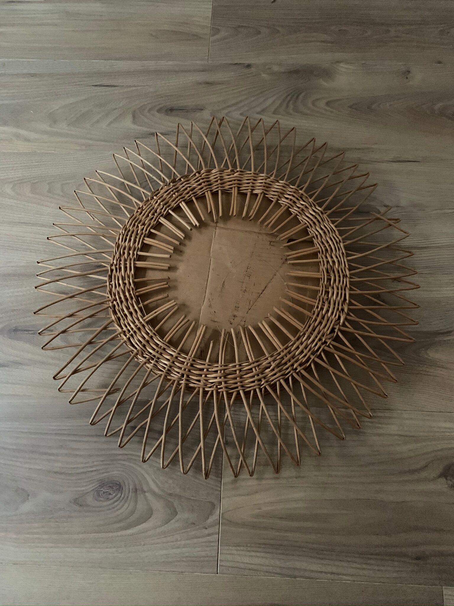 Mirror rattan sun 1970