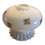 White opaline tulip with skirt stocking and floral patterns