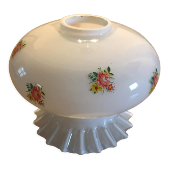 White opaline tulip with skirt stocking and floral patterns
