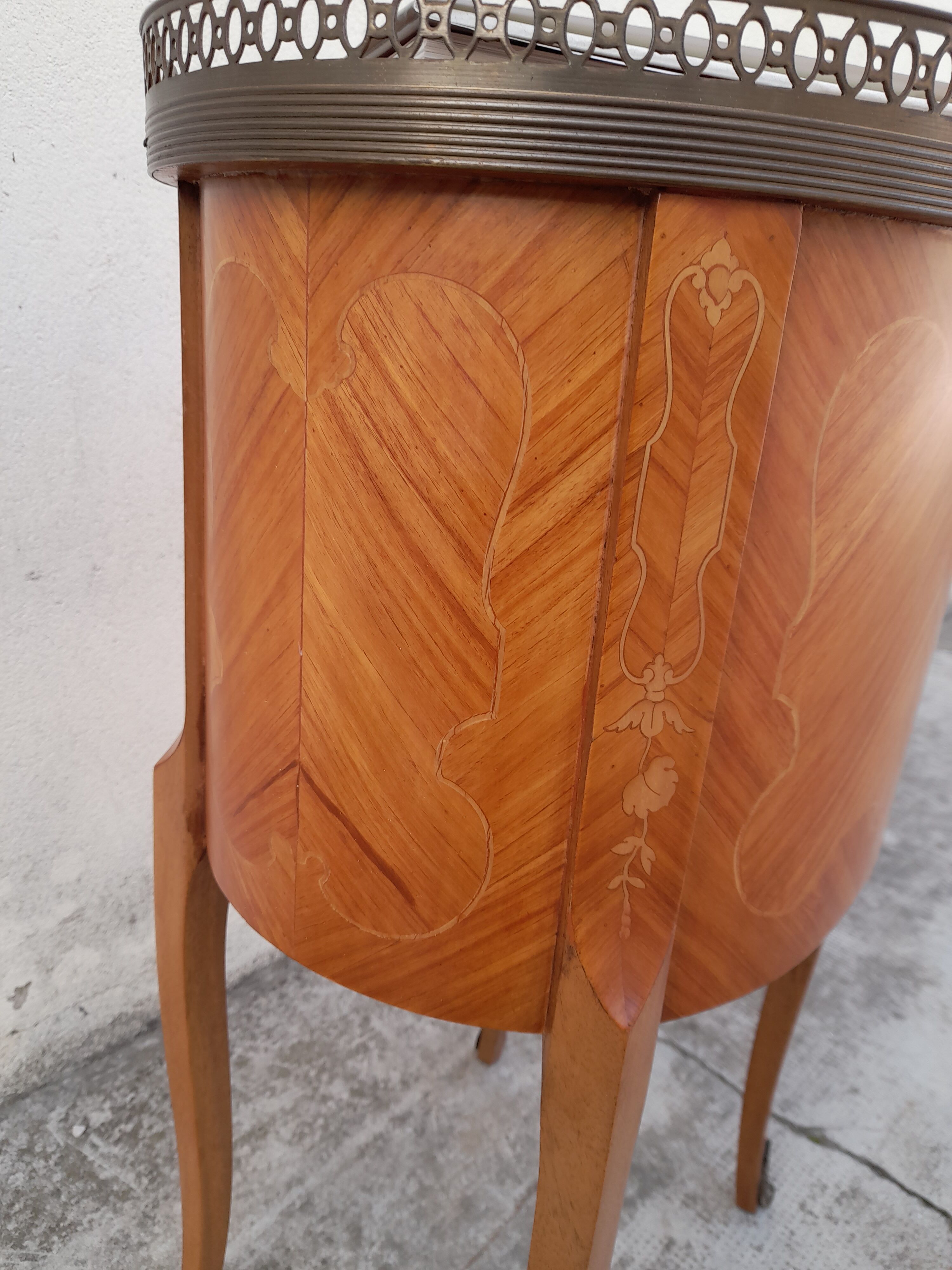 Louis XV style bedside in Marquetry