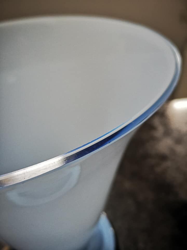 Antique table lamp signed in opaline 1930 Art Deco