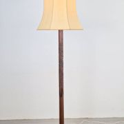 Art Deco Asian Style Carved Wood Floor Lamp, 1930s