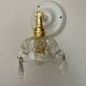 Vintage glass lampshade wall lamp with antique tassels