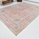 Tapis persan classique antique 57s rose blush bleu 10x13, 293x388 cm