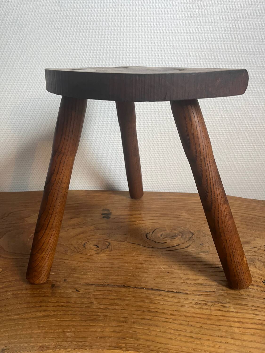 Wooden tripod stool