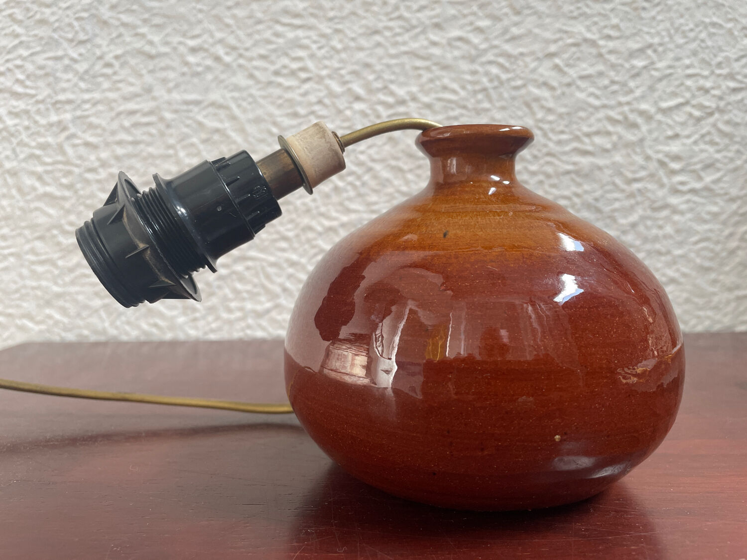 Lampe vintage 1970 en grès