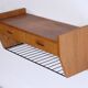 Etagere vintage scandinave en teck et metal 1960