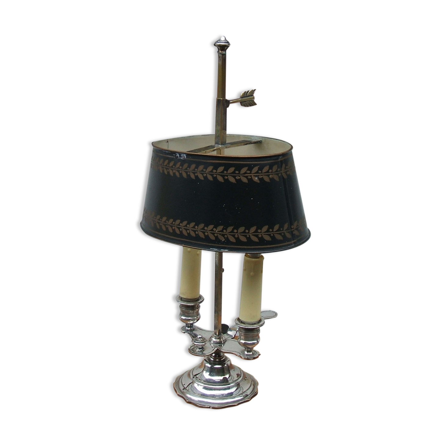 Silver bronze hot water bottle lamp