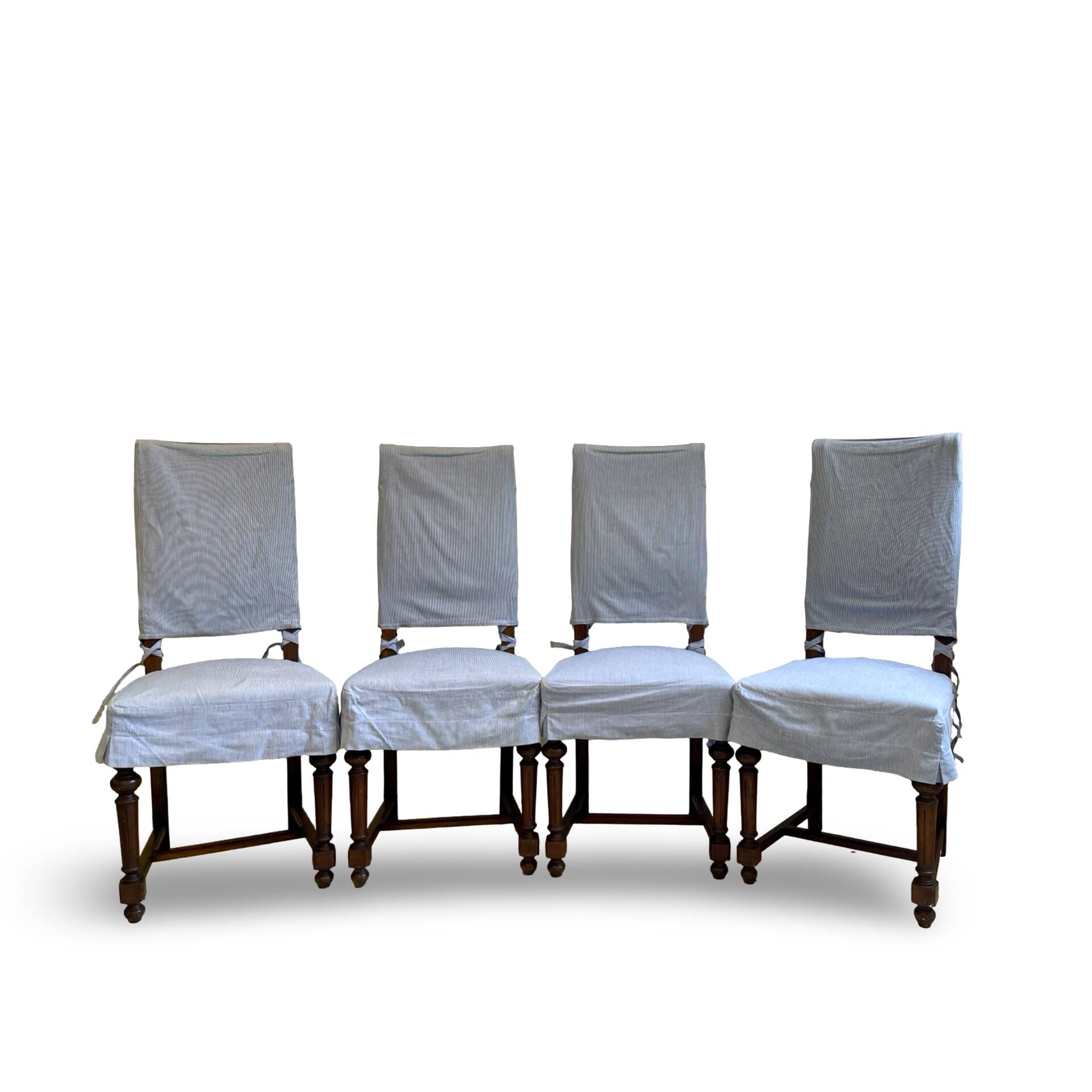 four Victorian dining chairs
