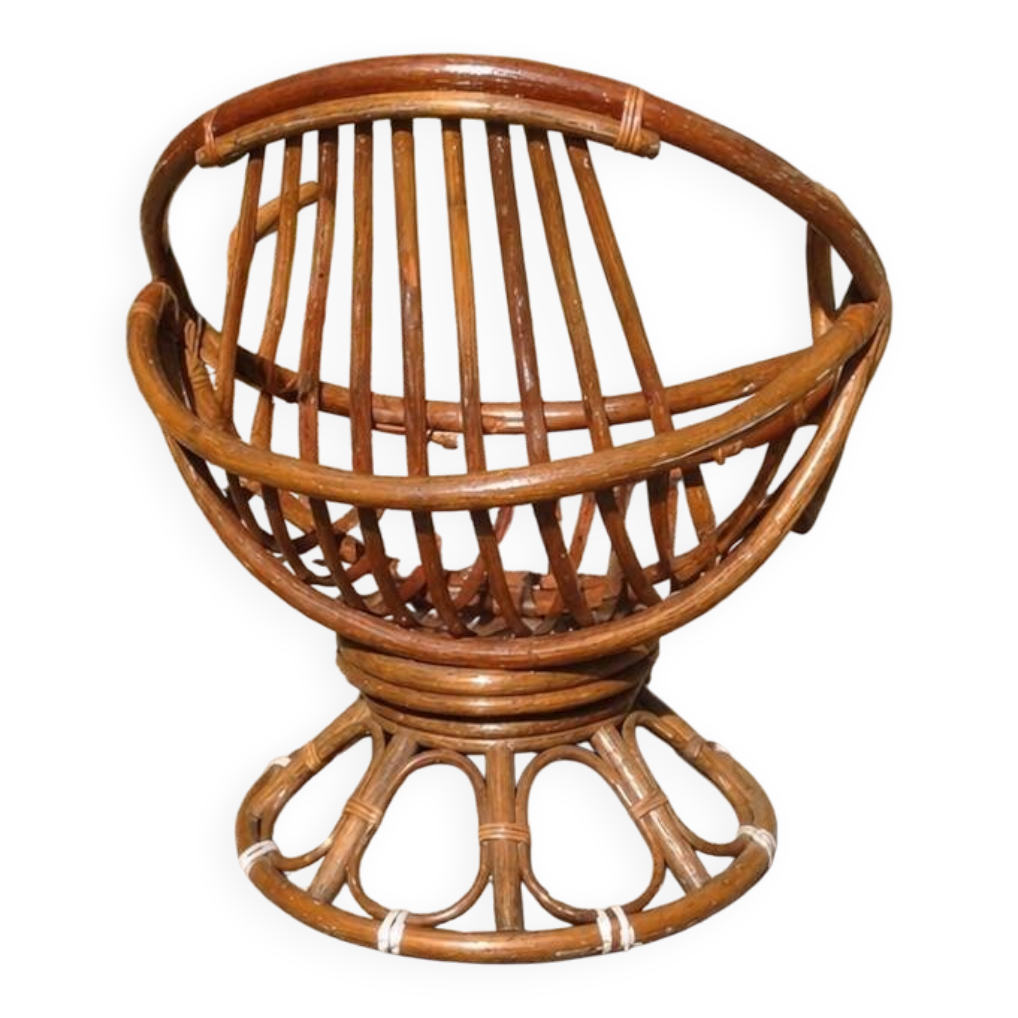 Large rattan armchair Ernest