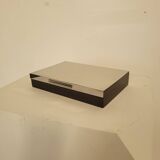 Box in silver-plated metal and macassar ebony