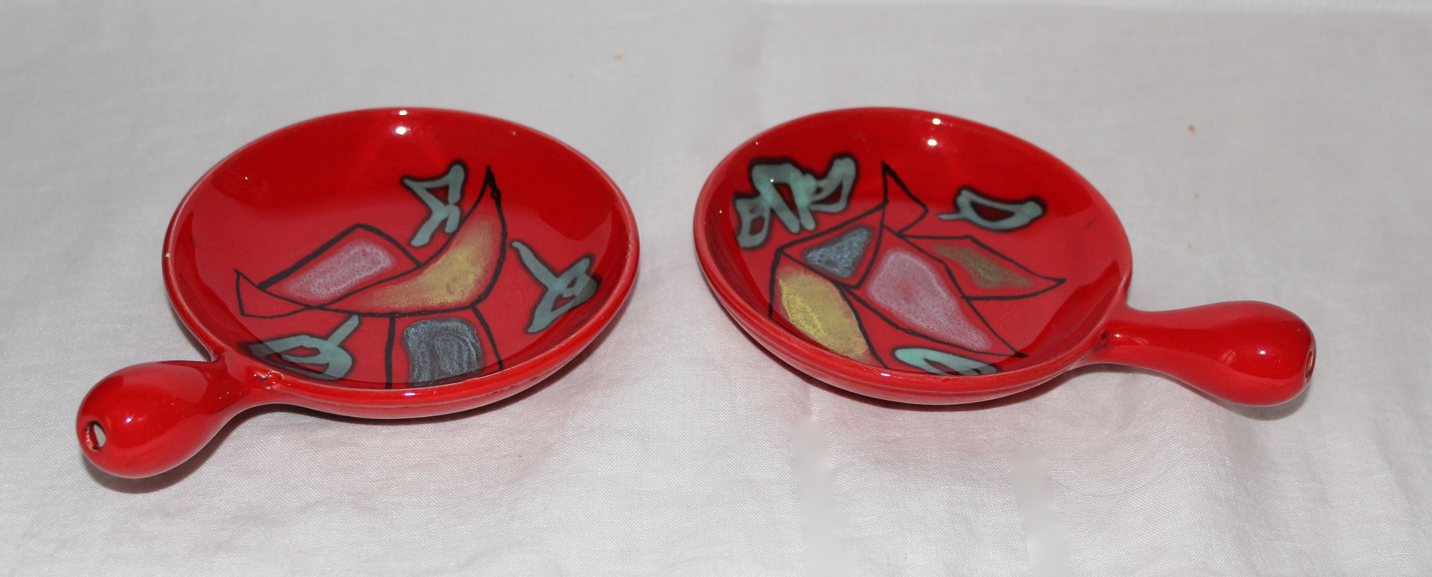 Set of two cups cerenne vallauris 1950