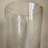 Large bubbled crystal vase from the 70s