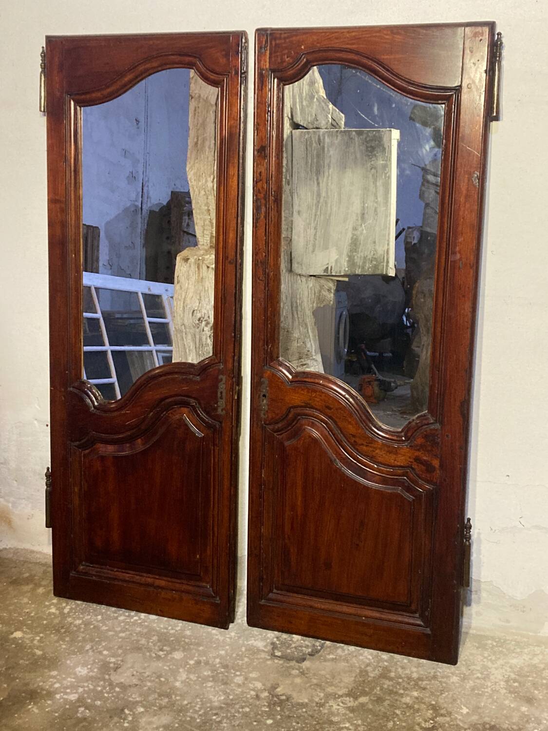 Pair of old mirror doors