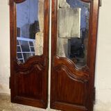 Paire de portes anciennes miroir