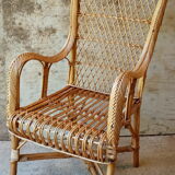 Rattan armchair 60s/70s
