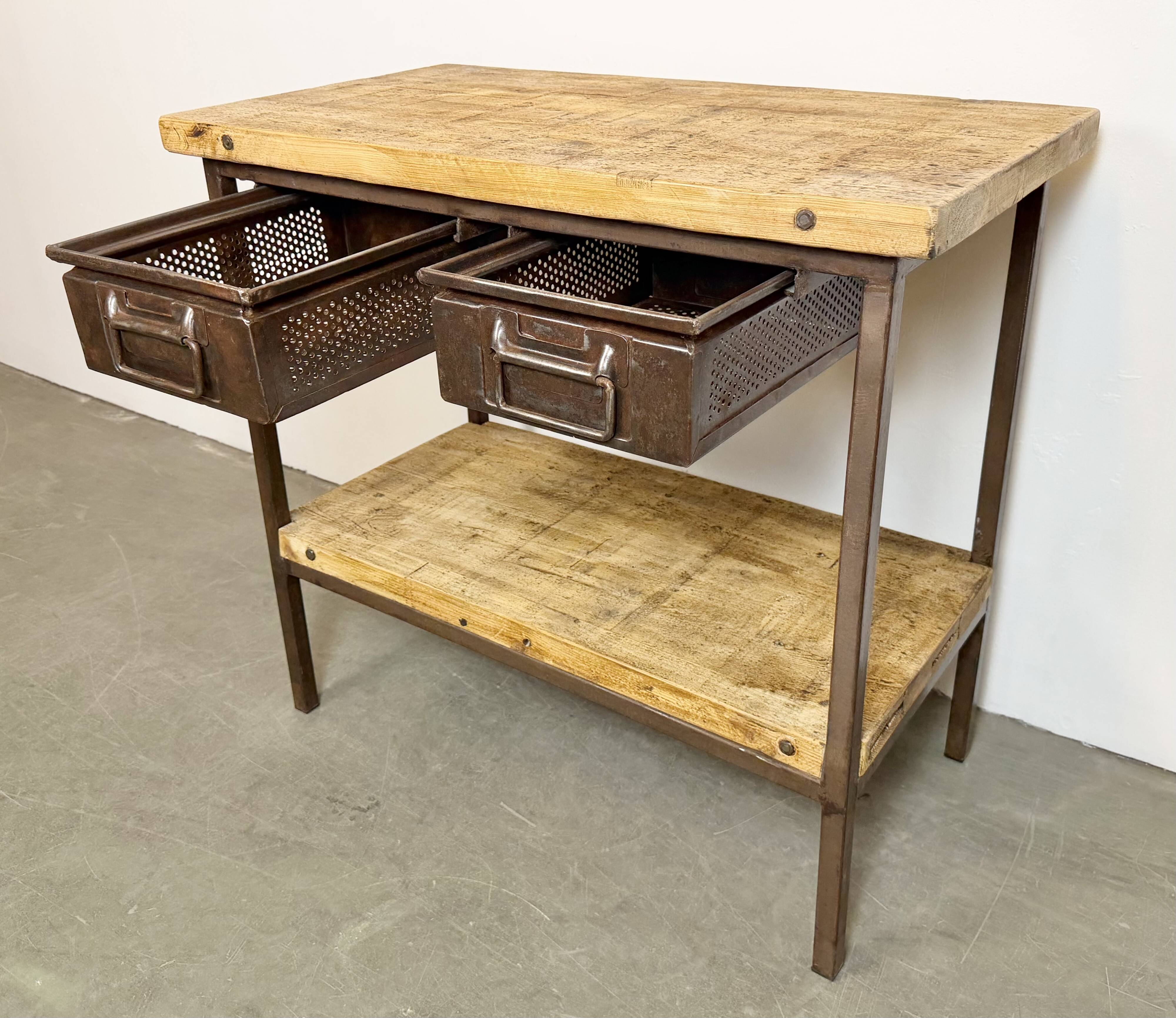 Vintage Industrial Worktable, 1960s