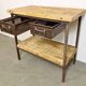 Vintage Industrial Worktable, 1960s