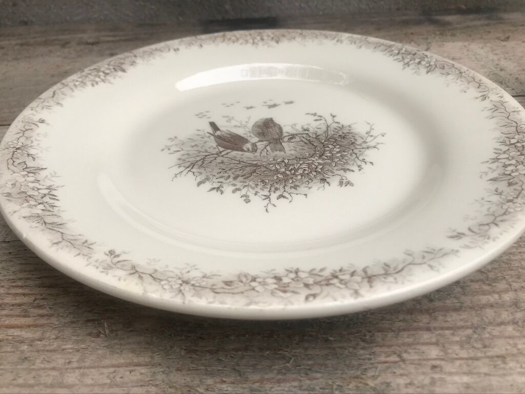 Bird plate duo Ch. Lecerf early XX