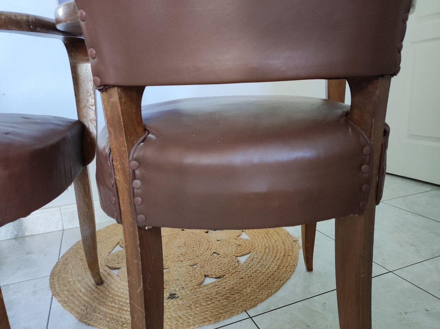 Pair of bridge armchairs