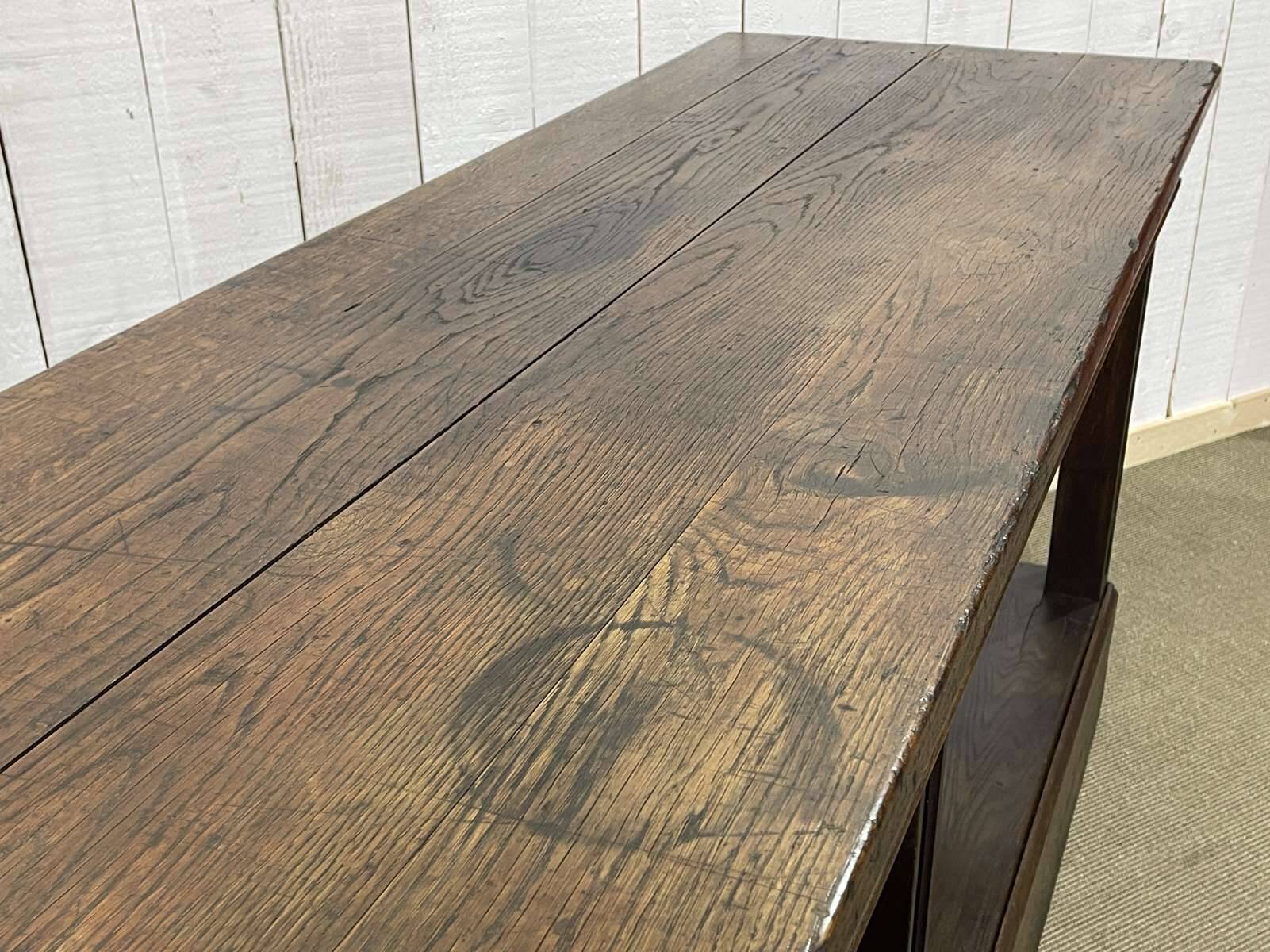 19th century oak draper's table