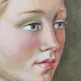 Portrait, oil on cardboard