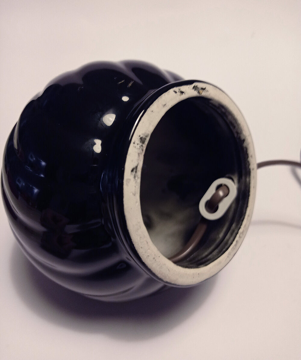 Black ceramic lamp, 1960