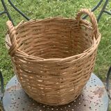 Basket, old Dame Jeanne basket, vintage and artisanal