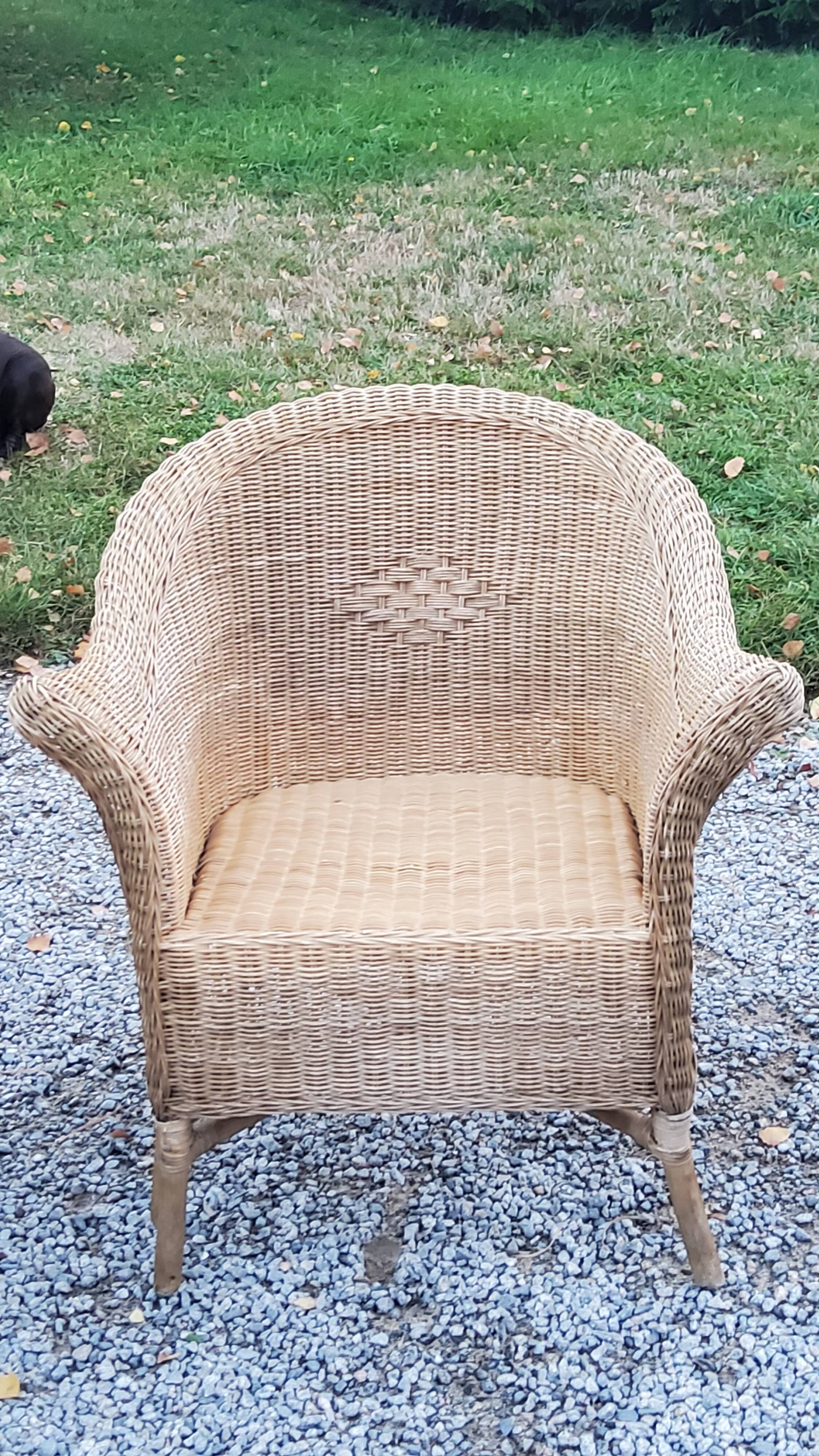 Pair of armchairs and bench in rattan and bamboo from the 60s/70s