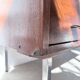 Commode teck poignées cuir 1960