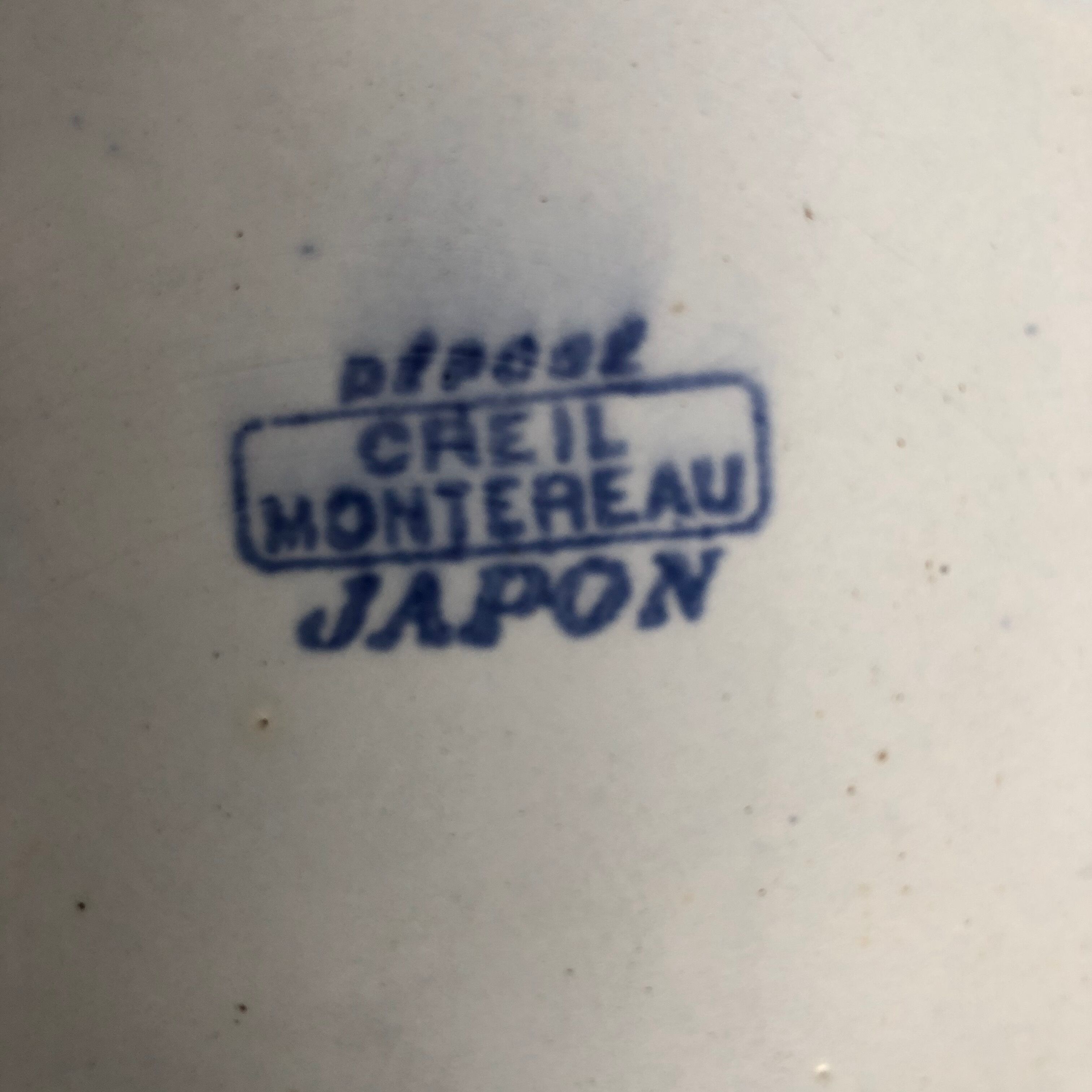 Set of five plates Creil Montereau