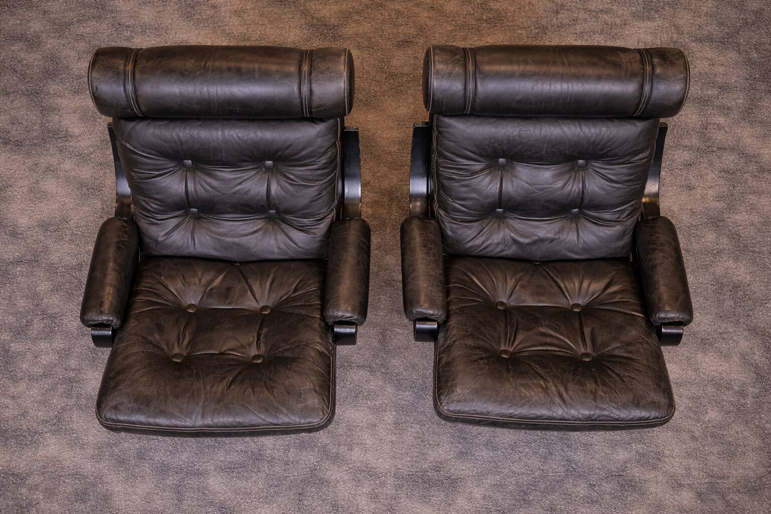 Vintage Pair of Spinning (Swivel) Armchairs — Second Half of the 20th