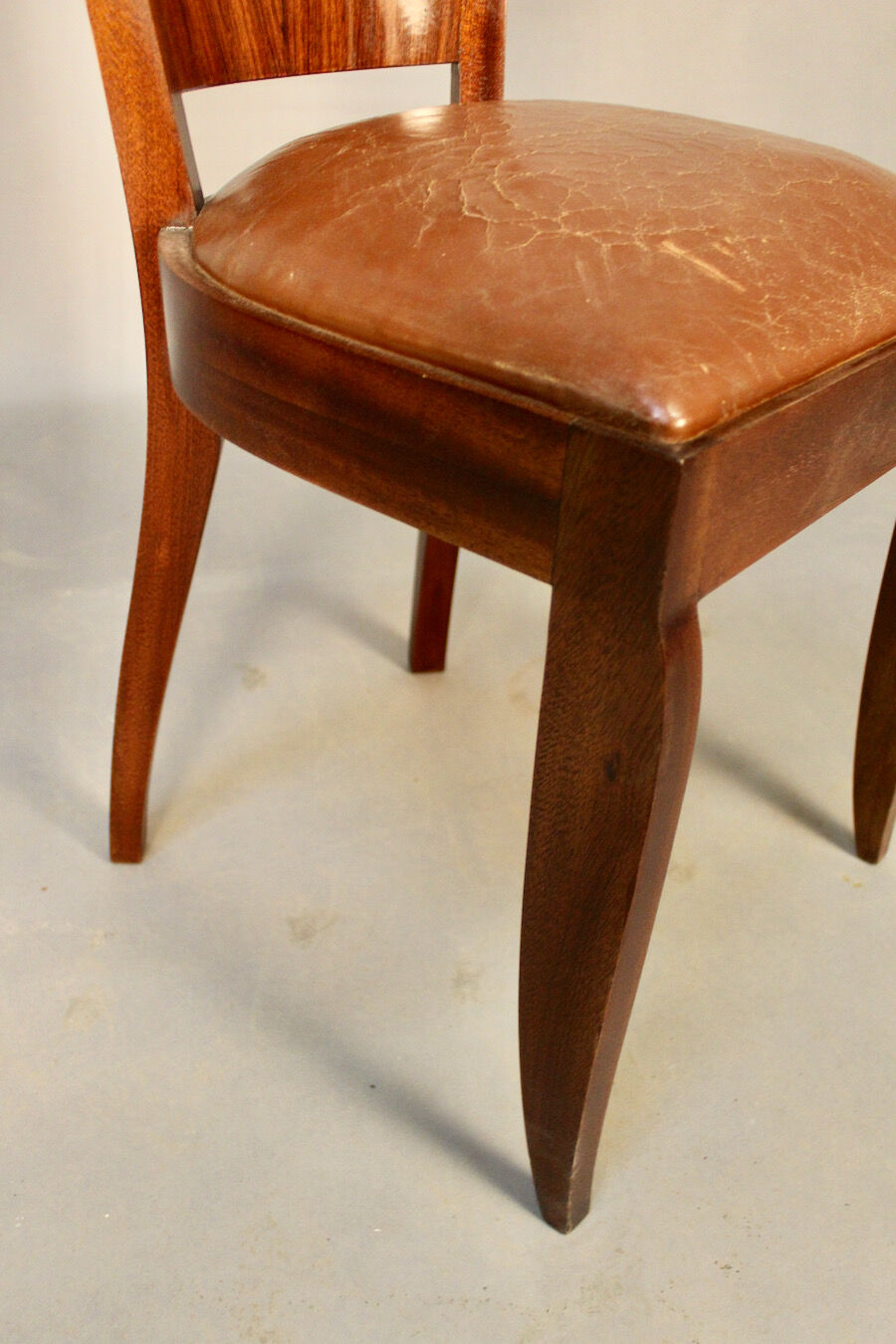 Set of 4 chairs "gondole" art deco in palissandre