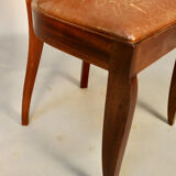 Set of 4 chairs "gondole" art deco in palissandre