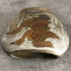 Vintage vase in enamelled brass decoration of duck flight 10.5 cm