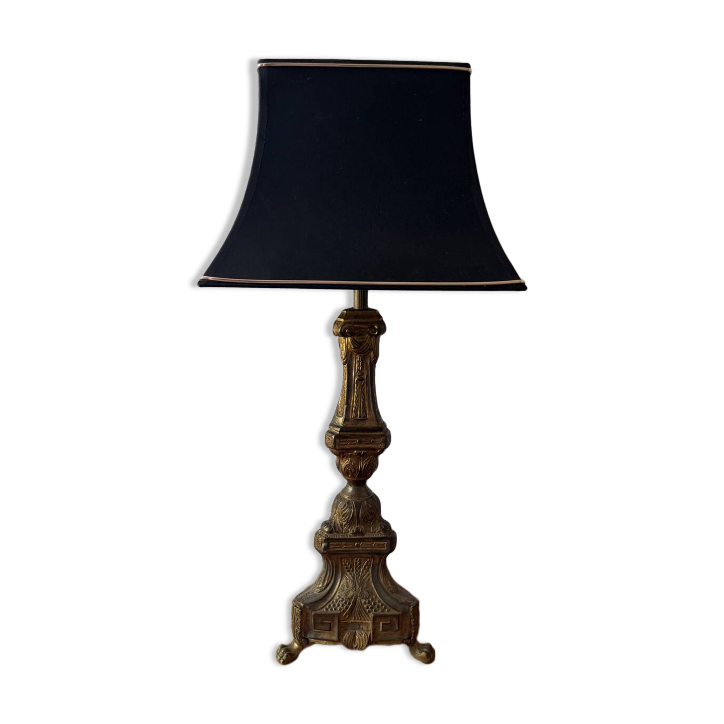 Antique church candlestick lamp