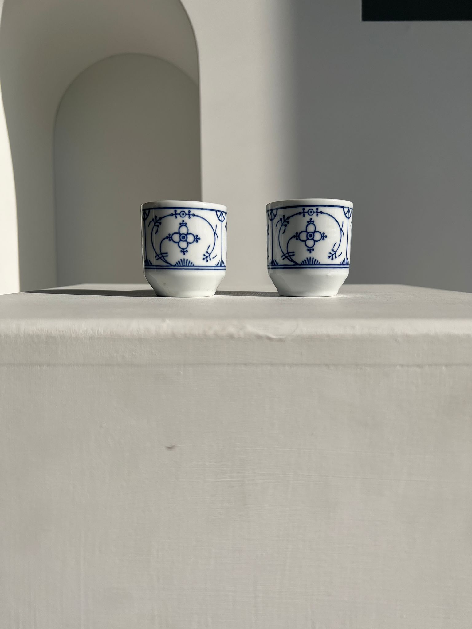 Set of 2 Scandinavian liqueur glasses or cups
