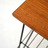 Tables d’appoint rétro en teck et métal