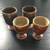 Lot 4 mugs en grès