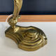 Bronze and glass paste swan neck lamp from the 1960s.